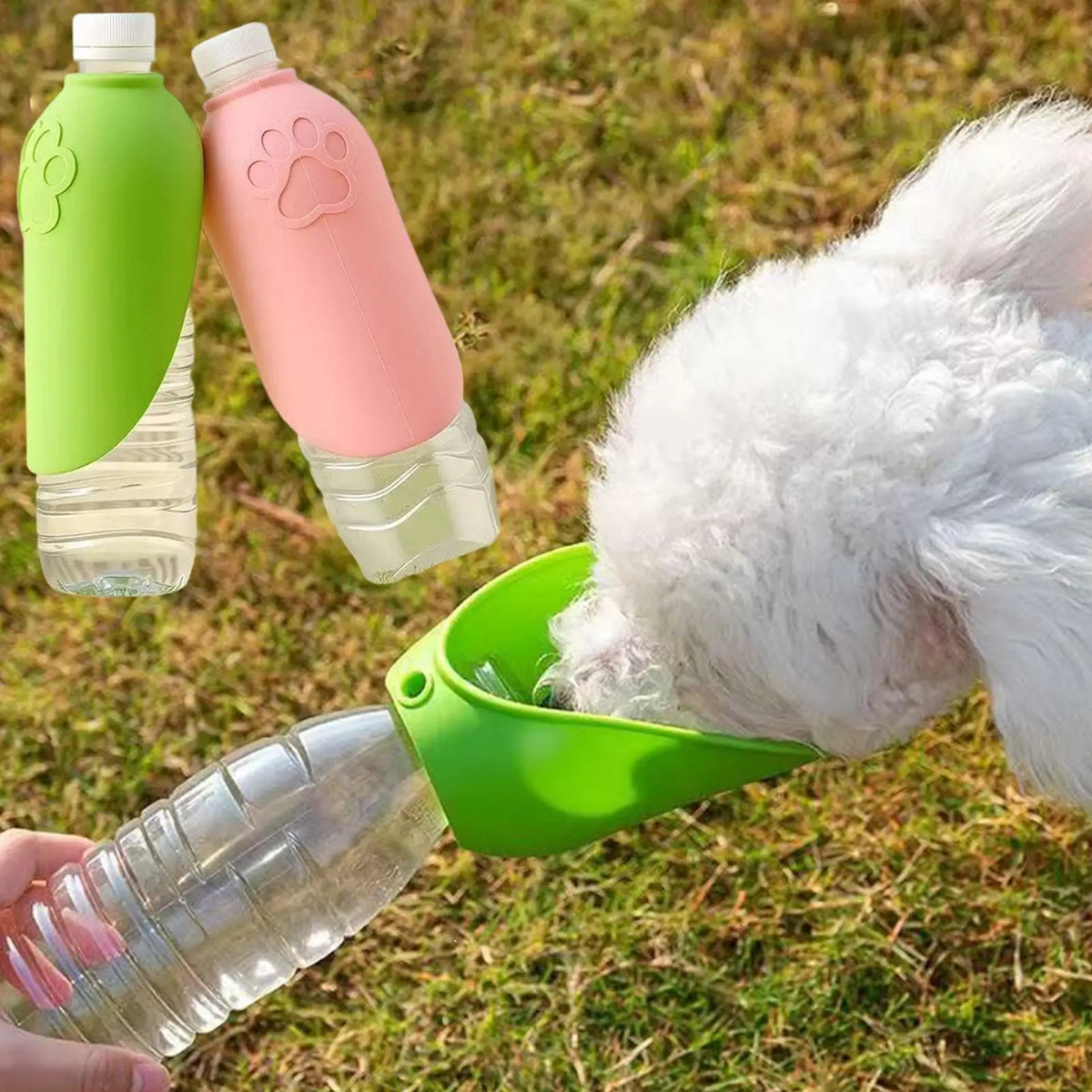 Foldable Pet Water Bottle 2-Pack – Portable Dog & Cat Dispenser Pet Water Bottle Axl