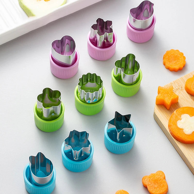 3-Piece Star & Heart Fruit Vegetable Cutter Set – Stainless Steel Fruit Vegetable Cutter Axl