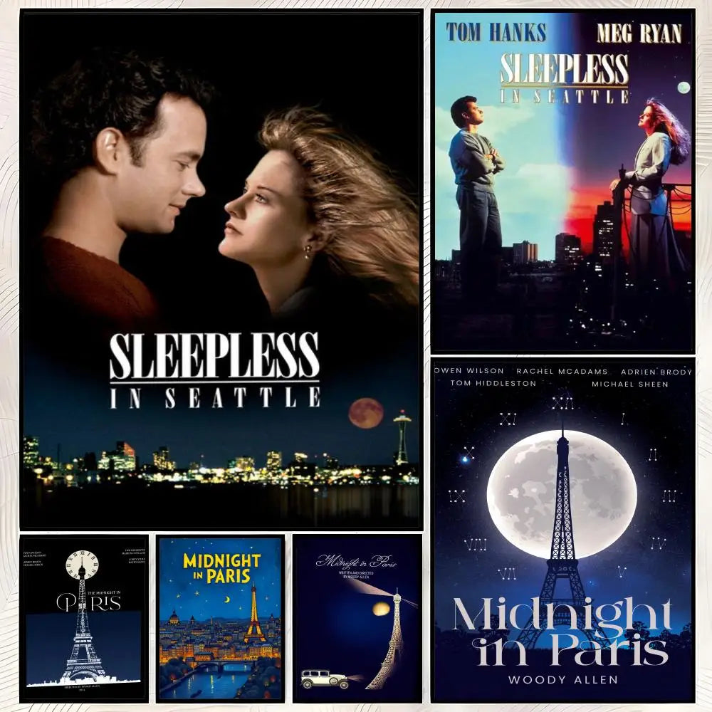 Sleepless in Seattle Movie Poster – Self-Stick HD PVC Wall Art Movie Wall Poster Axl