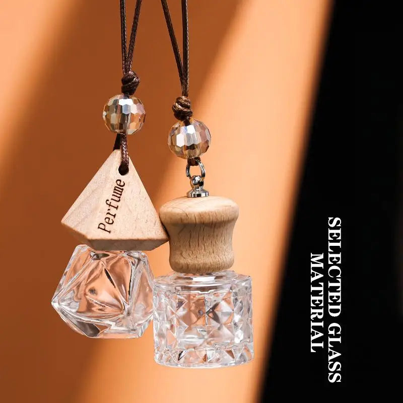 Glass Essential Oil Diffuser Bottle – Hanging Car Aroma Vial Aroma Diffuser Bottle Axl