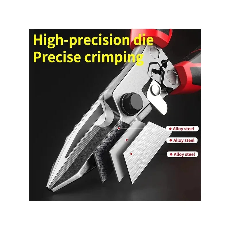 Multifunctional Electrician Scissors – Wire Cutter & Crimper Multifunctional Hand Tool Axl