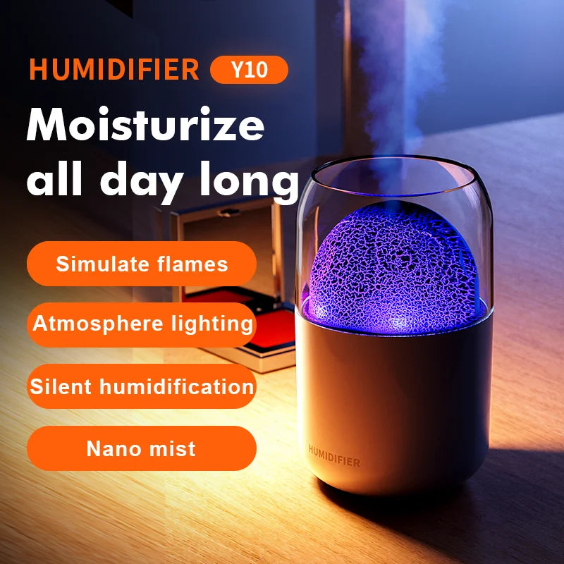 BALASHOV Mini USB Volcano Humidifier – Silent Desktop Mist Lamp Desktop Humidifier Axl