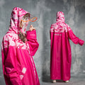 Camouflage Long Raincoat – Unisex Motorcycle Rain Poncho Rain Poncho Axl Pink XXL
