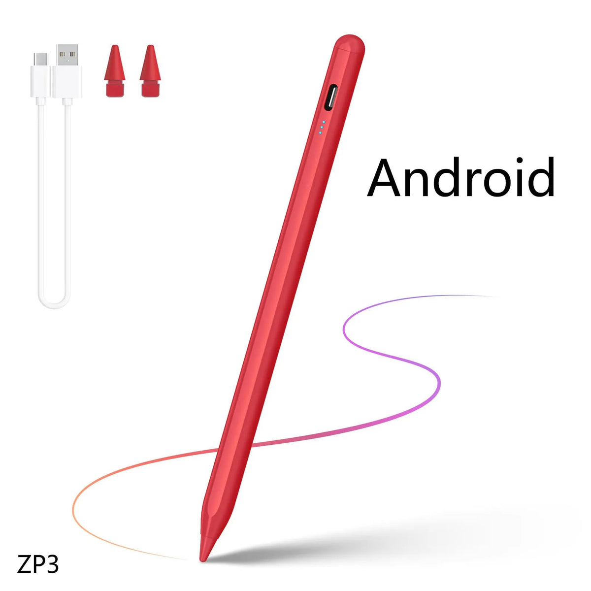 Universal Stylus Pen for iPad, Android & iOS Tablets Tablet Stylus Pen Axl ZP3-Red