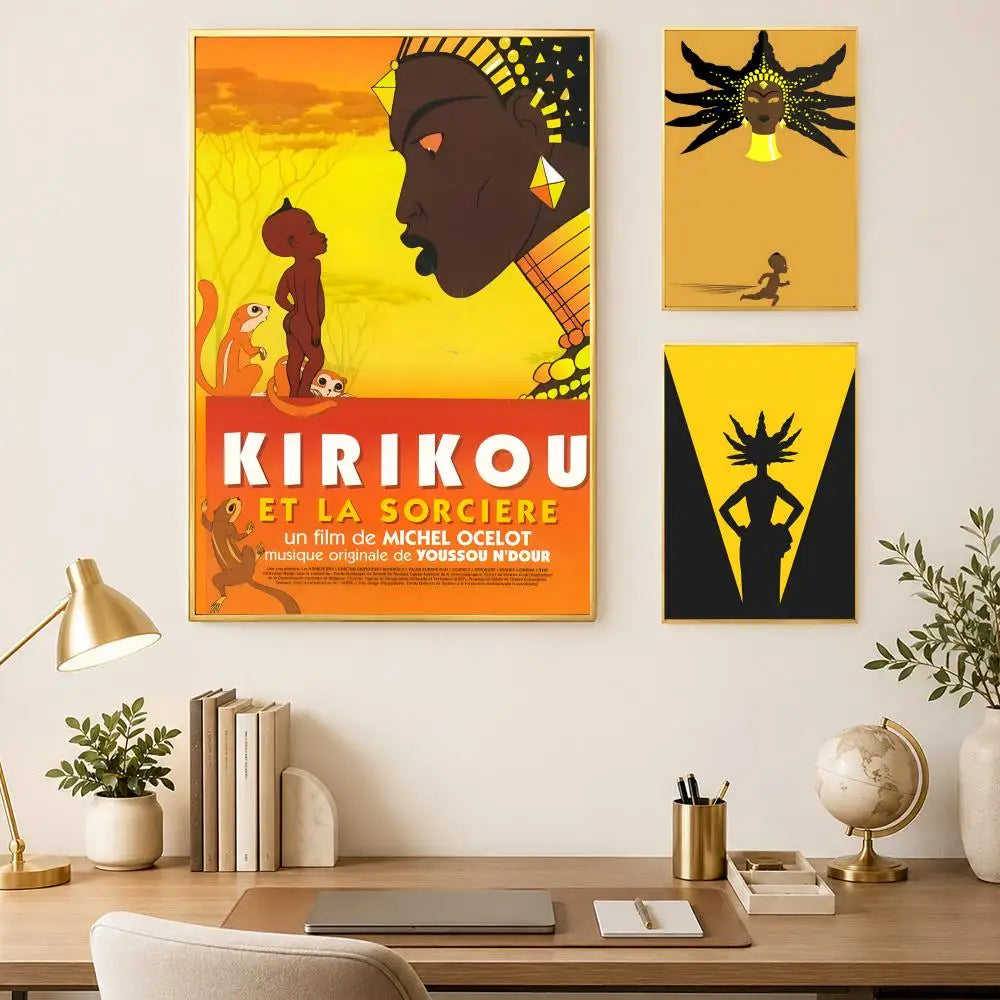 Kirikou et la Sorciere HD PVC Self-Stick Wall Art Poster Wall Art Poster Axl