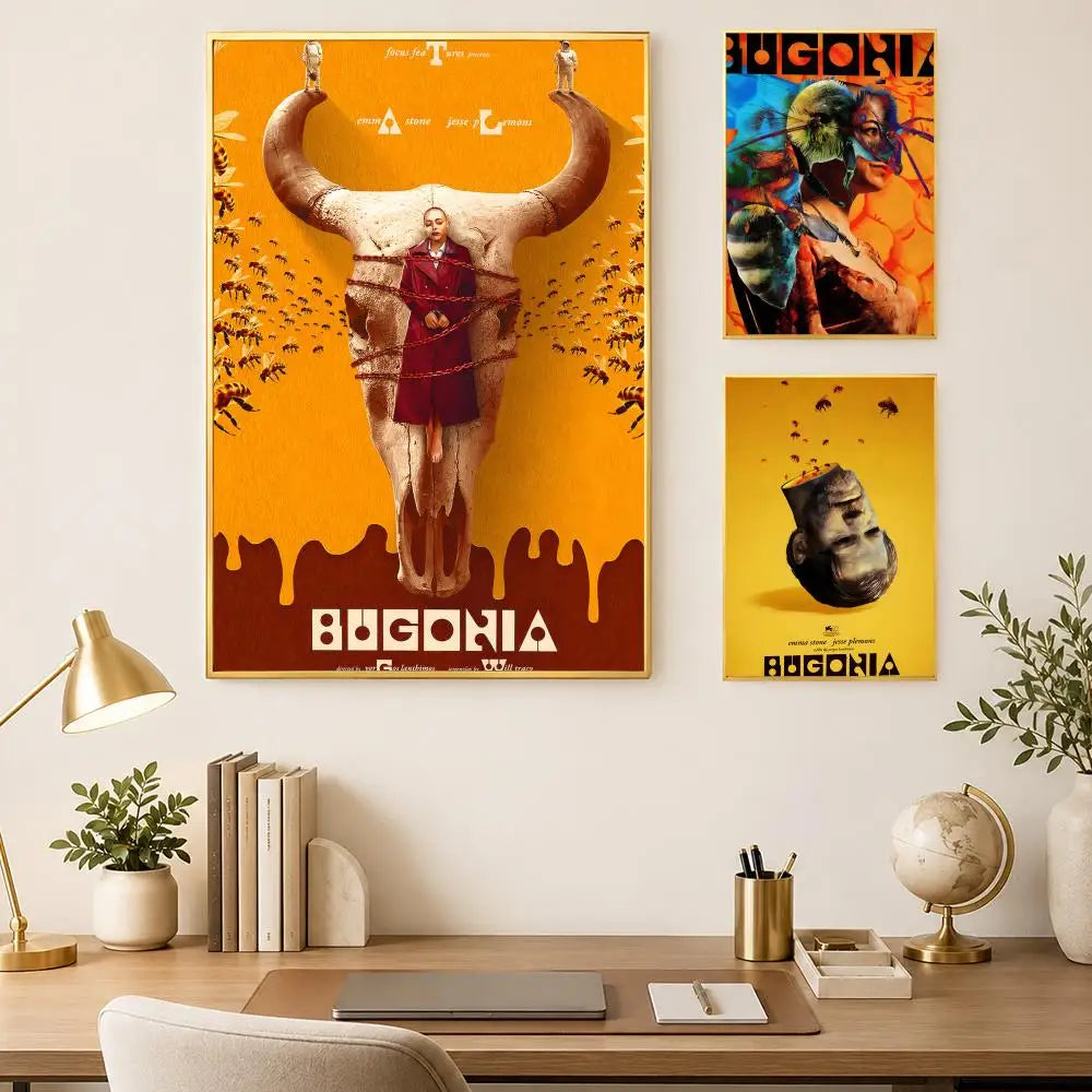 Bugonia Movie Poster Self-Stick HD PVC Waterproof Wall Art Movie Wall Poster Axl