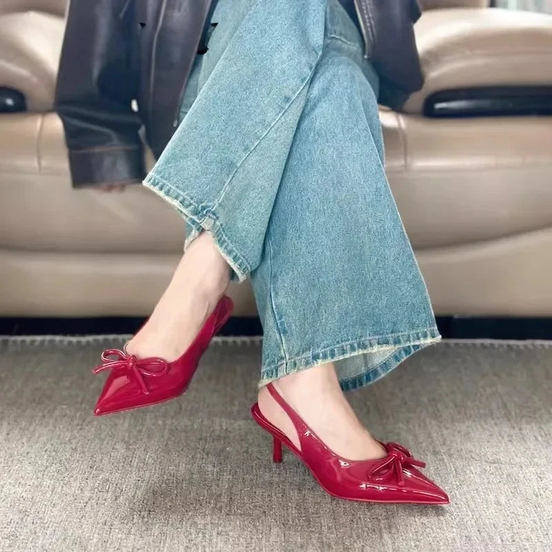 Women's Butterfly-Knot High Heel Pumps – Elegant Party Shoe High Heel Pumps Axl