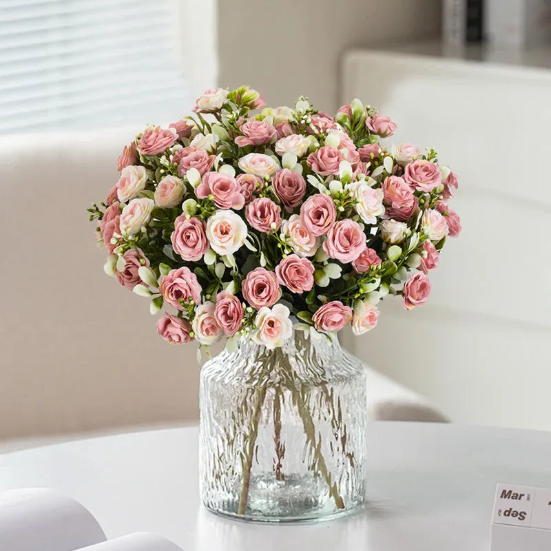 Artificial Silk Rose Bouquet – UV-Proof Wedding & Home Decor Artificial Silk Flowers Axl