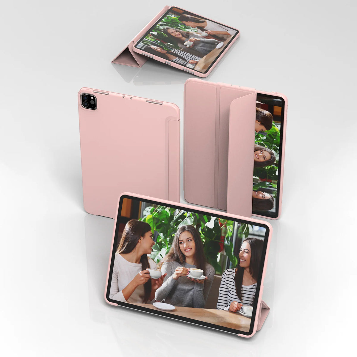 Slim iPad Case Hard Shell Fold Stand – Multi-Gen Compatible Tablet Case Axl Pink iPad Pro 11inch 2022