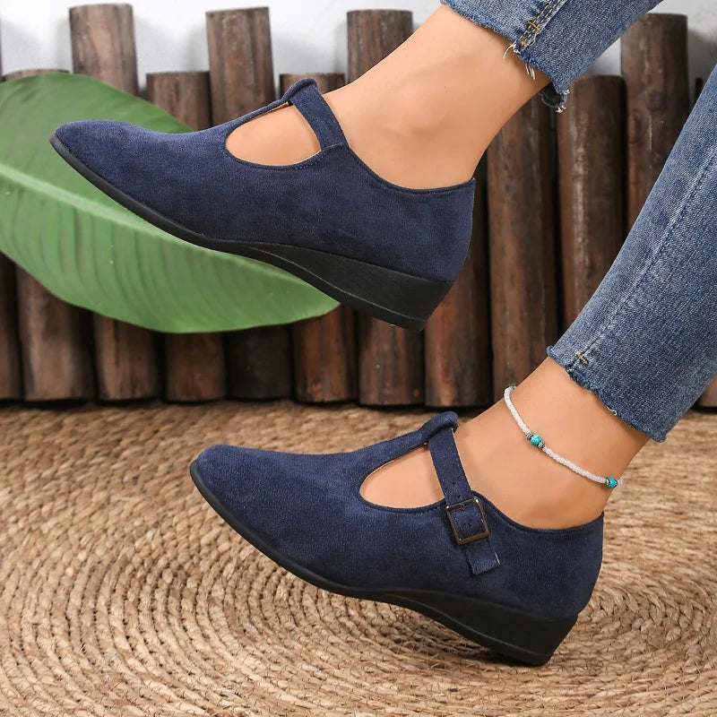 Women's Mary Jane Flats – Retro Buckle Strap Plus Size Shoes Mary Jane Flats Axl