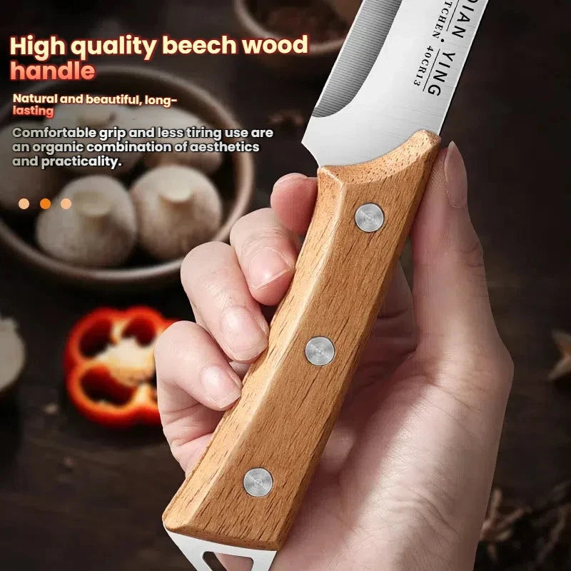 Stainless Steel Fillet & Boning Knife – Forged Wooden Handle Kitchen Fillet Knife Axl