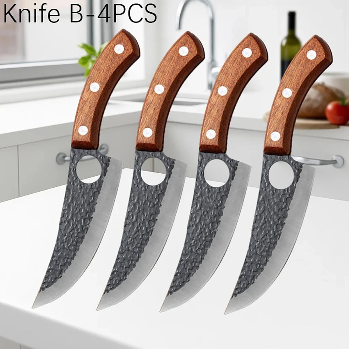 SHENJIU Hand Forged Boning Knife – Full Tang Butcher Knife Boning Knife Axl 4pcs-B