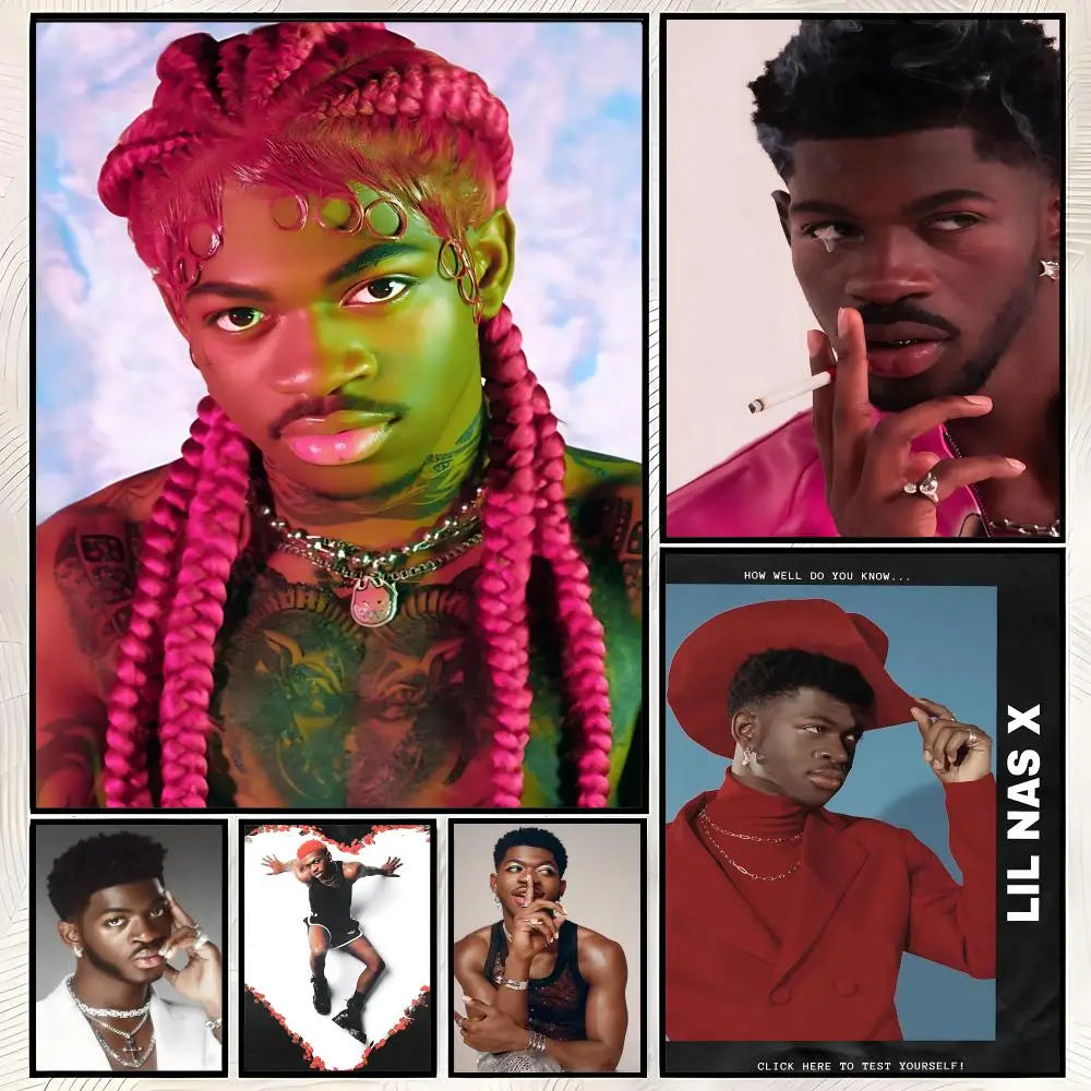 Lil Nas X Self-Stick HD Wall Art Poster – Waterproof Decor Wall Art Poster Axl