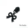 4-Pack Cute Bow Zipper Pull Tabs | Size 3/5 Colorful Resin Zipper Pull Tabs Axl 5-black