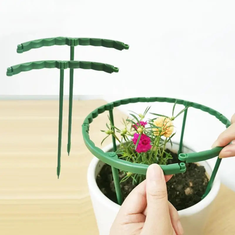 Semicircle Plastic Plant Support Stakes – 4pc Garden Flower Stand Plant Support Stakes Axl
