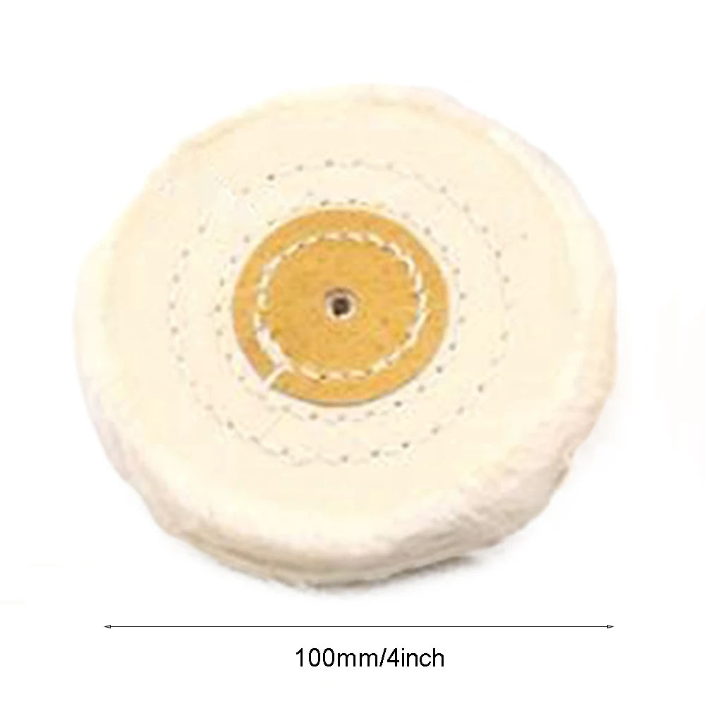 NEWONE 100mm Cloth Buffing Wheel – 4" Polishing Pad for Grinder Buffing Polishing Wheel Axl White China Mainland