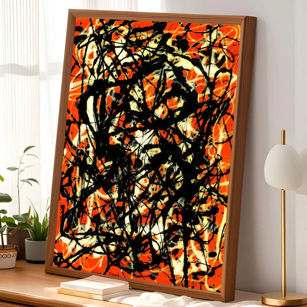 Jackson Pollock HD PVC Wall Art Poster – Self-Stick Decor Wall Art Poster Axl