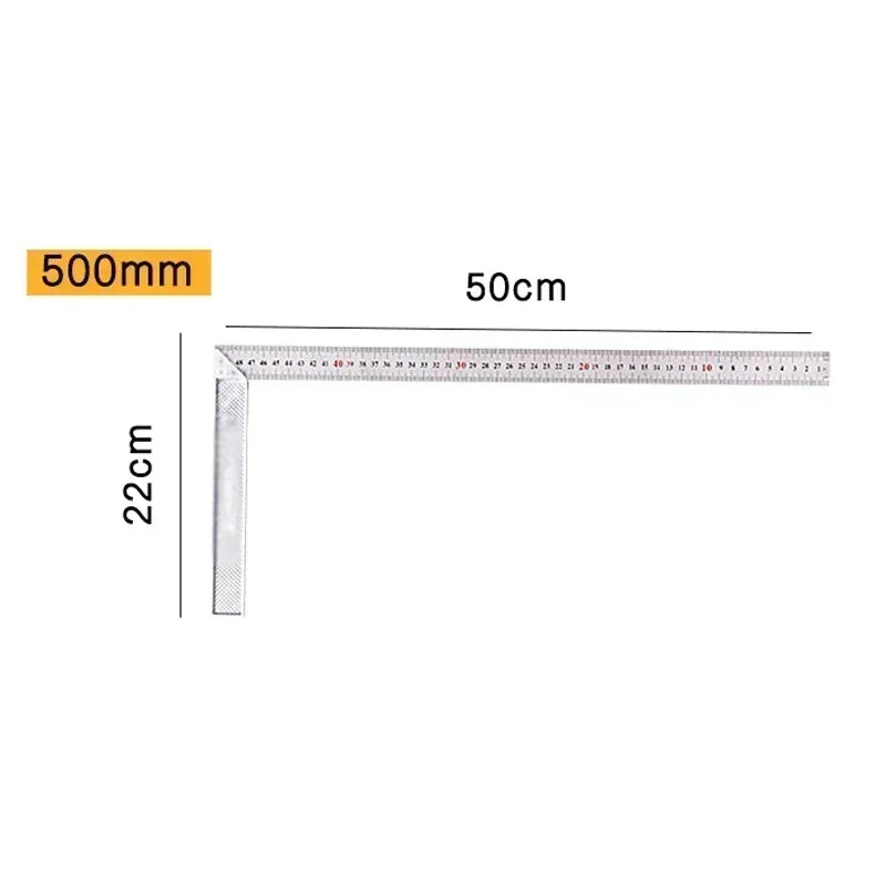 90° Aluminum Square Right Angle Ruler – Carpenter & Framing Tool Carpenter Square Ruler Axl 500mm China Mainland