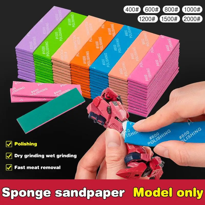 Wet/Dry Sponge Sandpaper Set 9/12 Pcs – #400 to #2000 Grit Sanding & Polishing Kit Axl