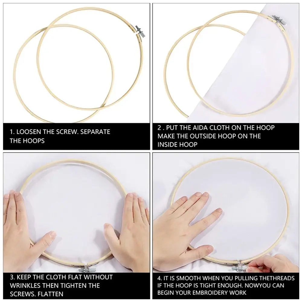 Flower Embroidery Starter Kit – Hoop, Needle & Thread Set Embroidery Craft Kit Axl