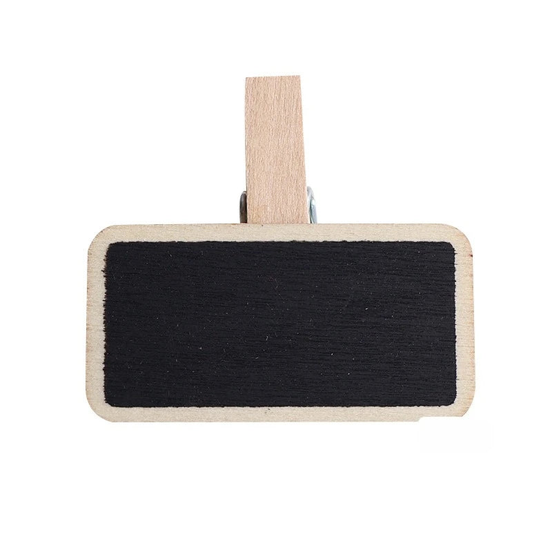 10 Mini Wooden Blackboard Clips – Price Tag & Photo Display Blackboard Display Clips Axl