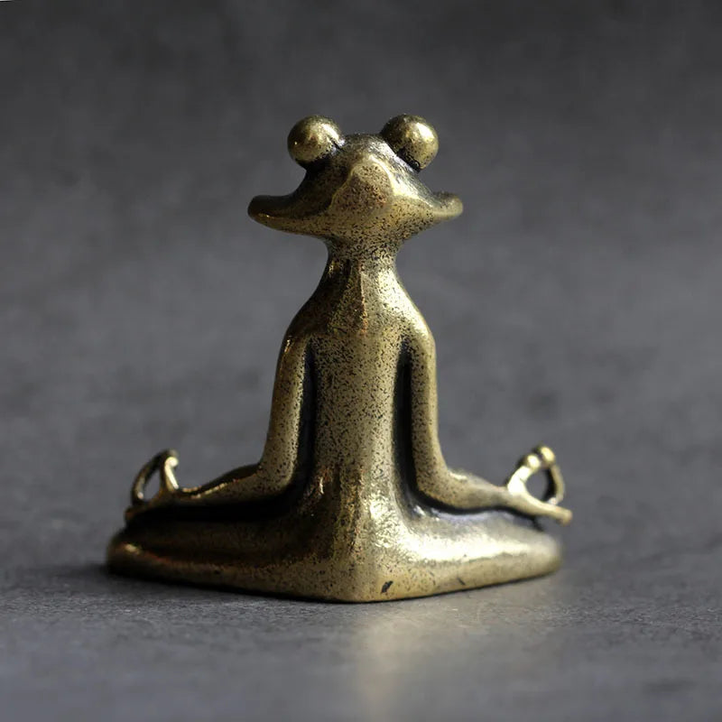 Zen Frog Bronze Statue – Incense Burner & Tea Pet Decor Bronze Figurine Axl