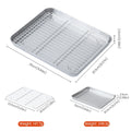 Stainless Steel Baking Tray & Wire Rack Set | Oven Roasting Pan Baking Tray & Rack Set Axl M 25x20.5x2.5cm