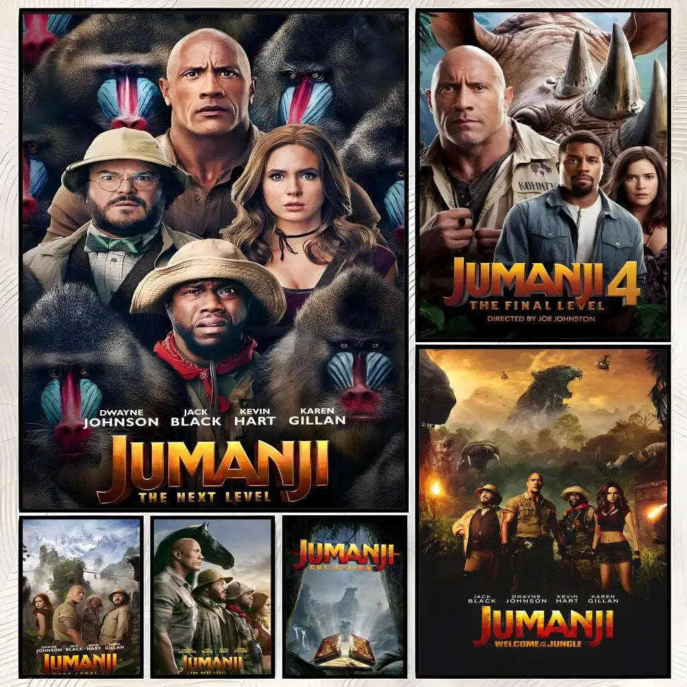 Jumanji Movie Poster Self-Stick HD PVC Waterproof Wall Art Movie Wall Poster Axl