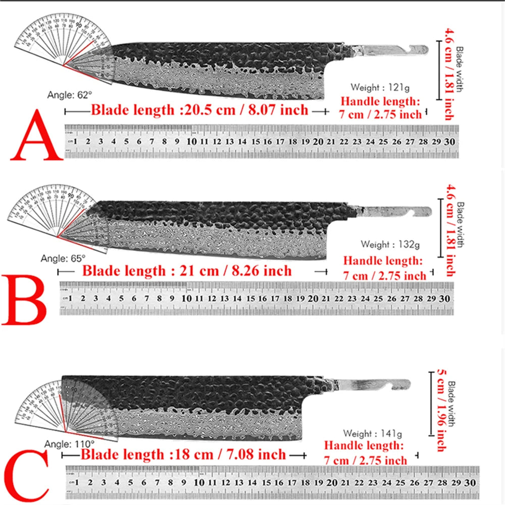 Hand Forged Damascus Timascus Chef Knife Blank Blade – DIY Knife Blank Blade Axl