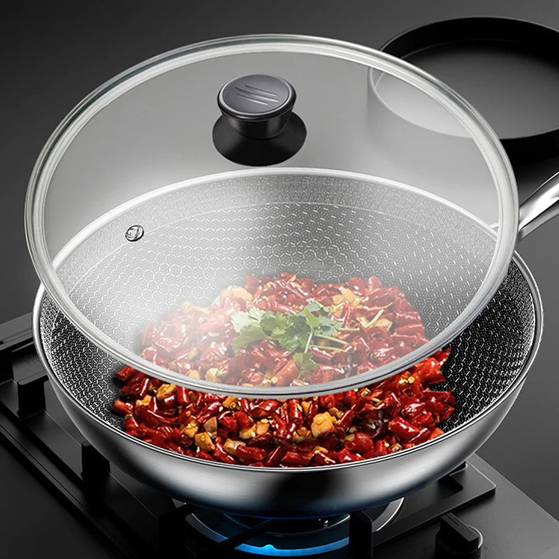 Tempered Glass Pot Lid – Shatter-Proof Stainless Steel Rim Glass Pot Lid Axl
