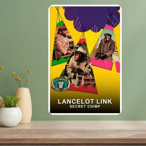Lancelot Link Secret Chimp Classic TV Metal Poster Sign Metal Wall Sign Axl aluminum sign aluminum 14x20cm