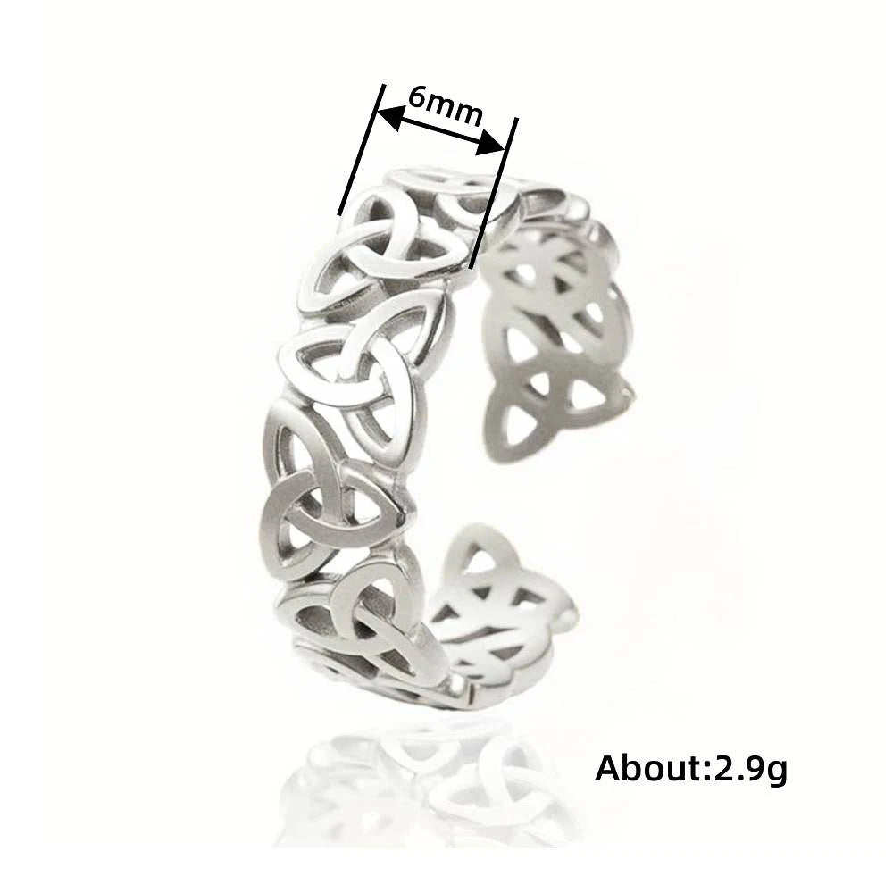 Huitan Celtic Knot Open Ring – Women's Statement Fashion Ring Fashion Ring Axl