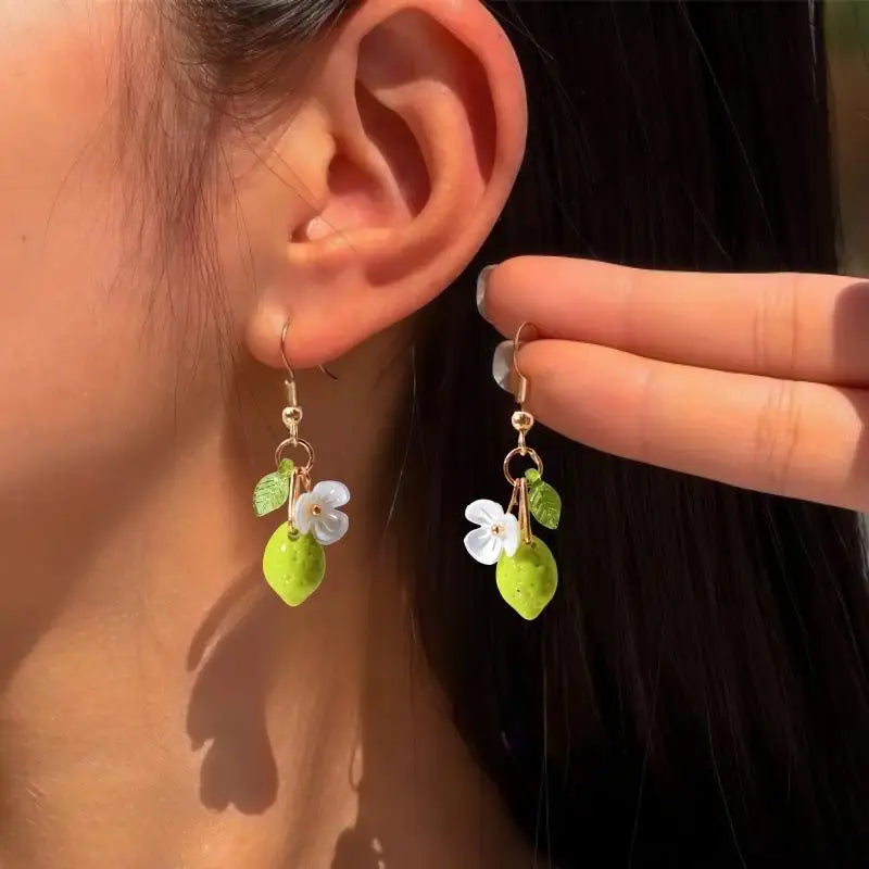 Lemon Tassel Dangle Earrings – Bohemian Fruit Jewelry Dangle Earrings Axl