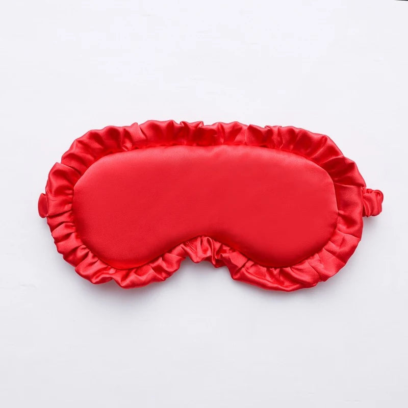 Silk Ruffle Sleep Eye Mask – Soft Travel Eye Cover Sleep Eye Mask Axl RD