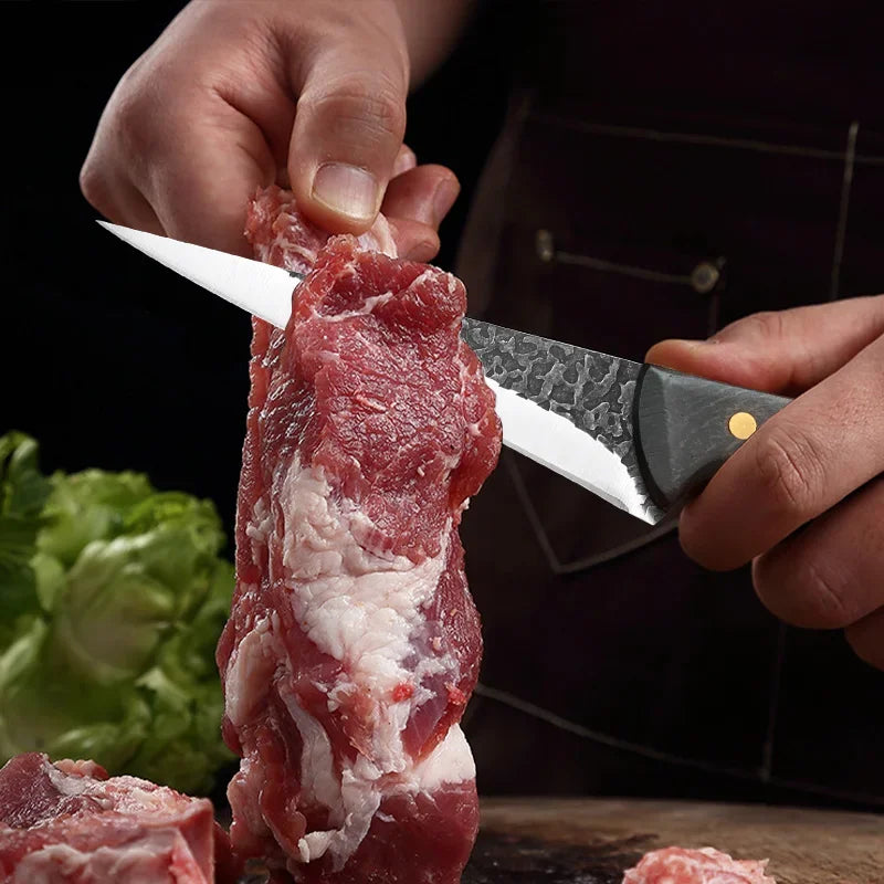 InLeung Stainless Steel Boning & Filleting Knife – Wood Handle Kitchen Boning Knife Axl