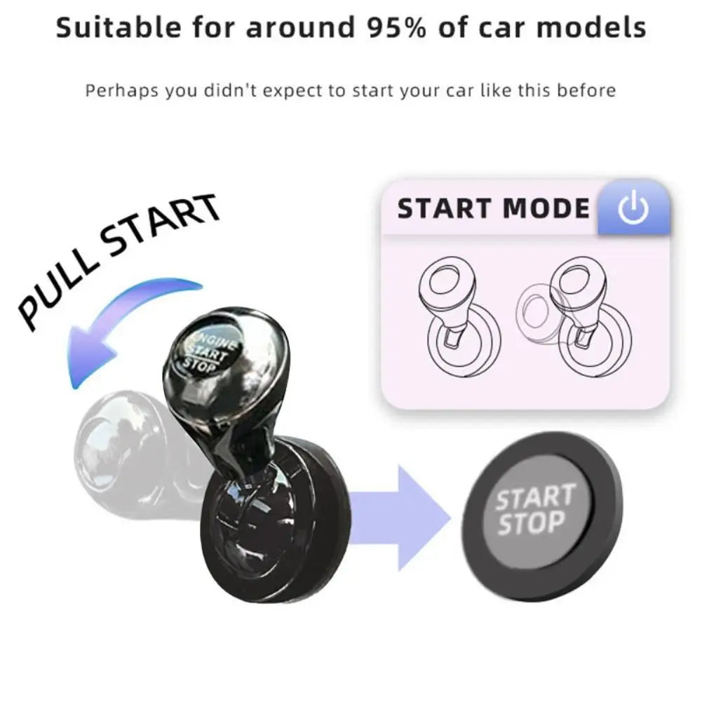 Retro Joystick Car Start Button Cover – Aluminum Decor Cap Car Button Decor Axl