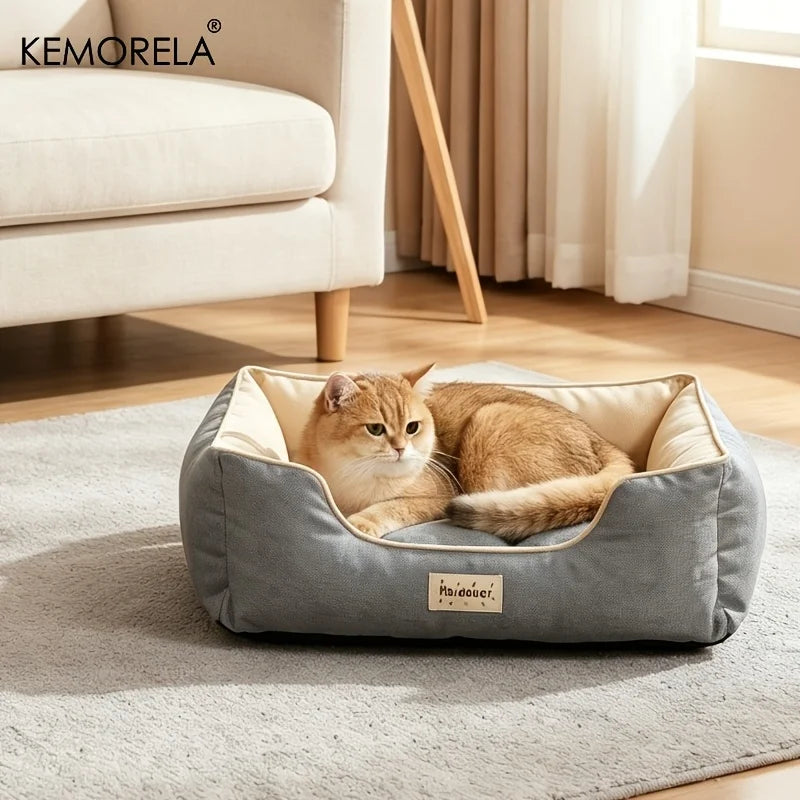 KEMORELA Four Season Cat & Dog Bed – Washable Anti-Slip Sofa Pet Sofa Bed Axl