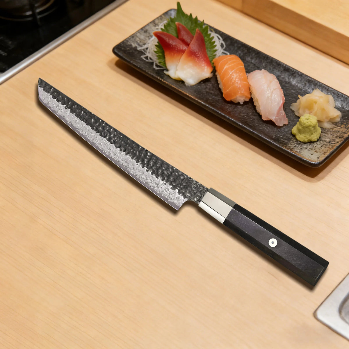 67-Layer Damascus Steel Sashimi & Fish Fillet Knife Damascus Kitchen Knife Axl