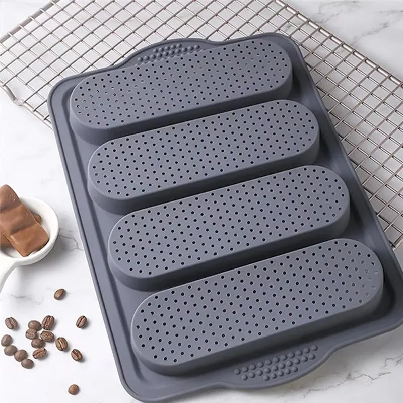 Silicone Baguette Baking Mold – Non-Stick Bread Loaf Tray Silicone Baking Mold Axl