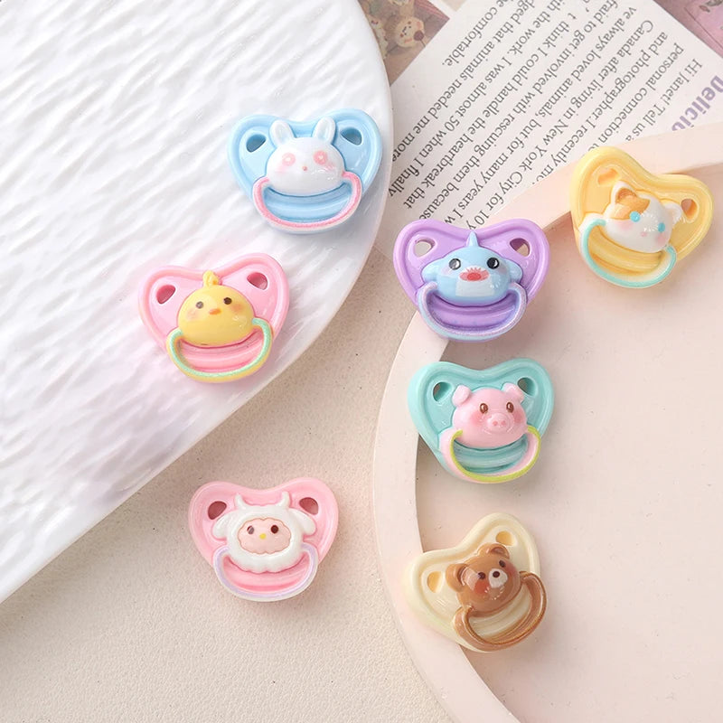 10 Pcs Mini Resin Dollhouse Pacifiers – Animal Doll Accessories Doll Accessories Axl