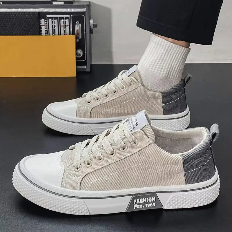 Men's Slip-On Knit Canvas Casual Shoes – Flexible & Breathable Men's Casual Loafers Axl