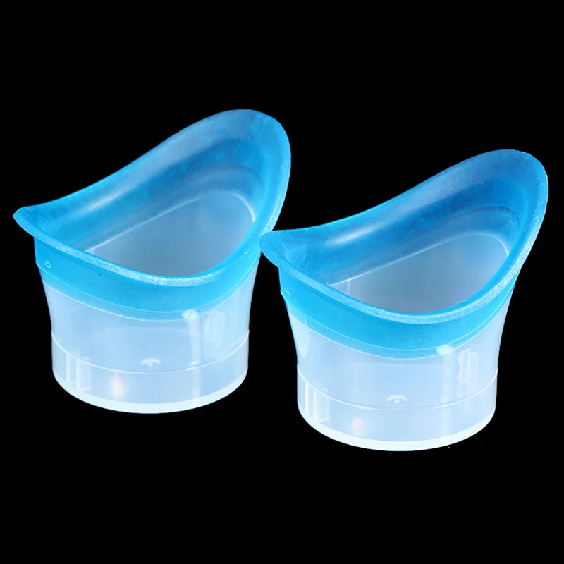 Silicone Eye Wash Cups 2 Pack – Reusable Soft Eye Bath Cup Eye Wash Cup Axl Blue