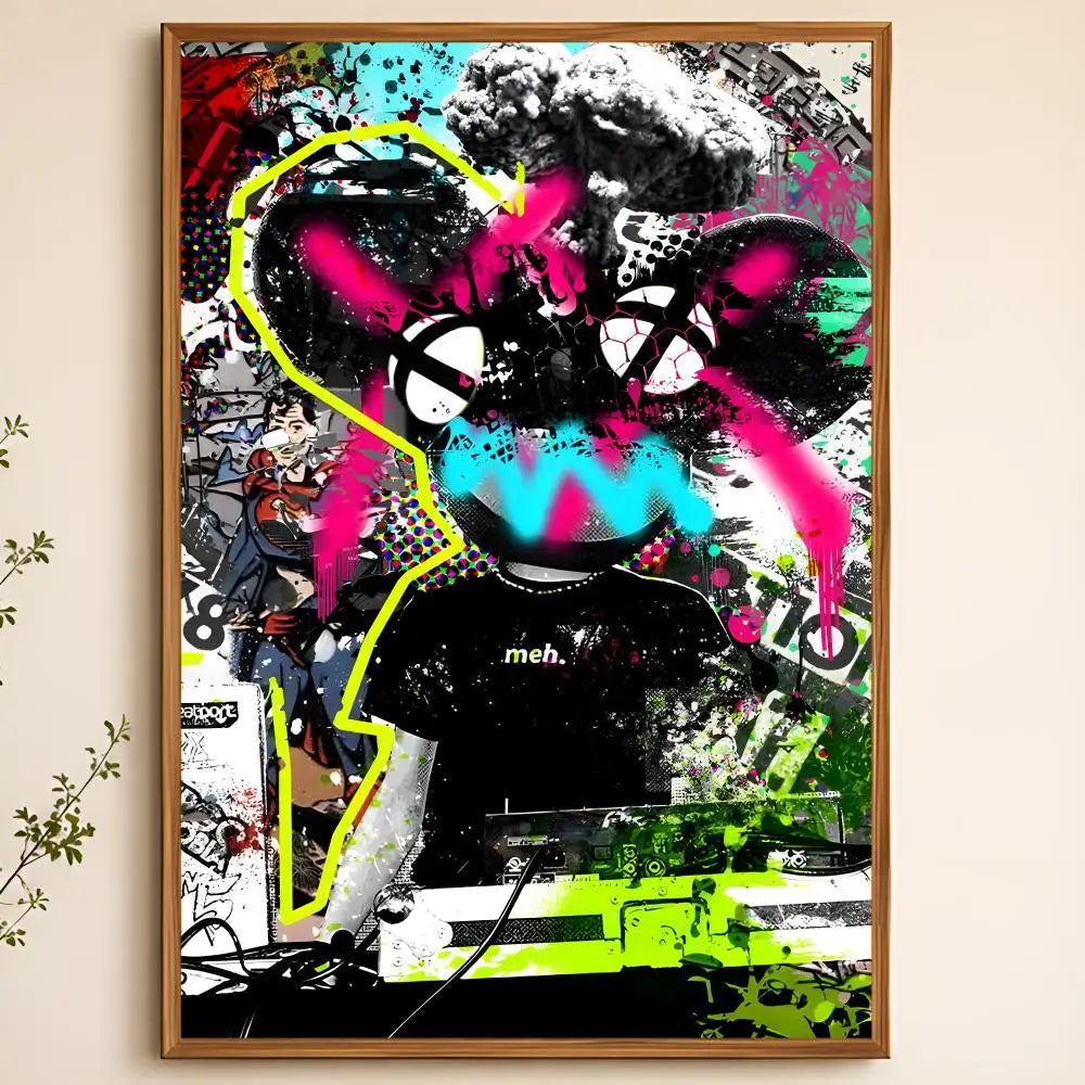 Deadmau5 DJ Music Poster – HD Self-Adhesive Wall Art Decor Wall Art Poster Axl White07 60X90cmNoframe