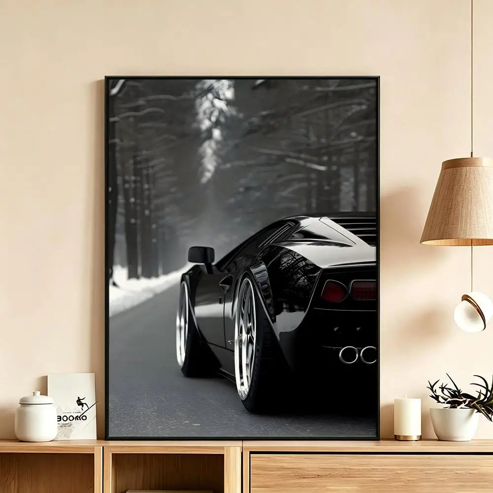 German Sports Car HD Poster – Waterproof Sticky Wall Art Wall Art Poster Axl White10 21X30cmNoframe