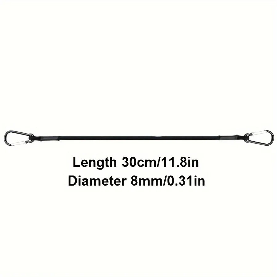 8mm Bungee Cords with Hooks | 30–150cm Elastic Tie Down Ropes Bungee Tie Down Cords Axl
