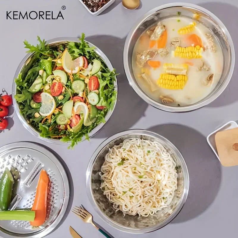 KEMORELA Stainless Steel Colander Basin Set – 2/3 Piece Colander Basin Set Axl