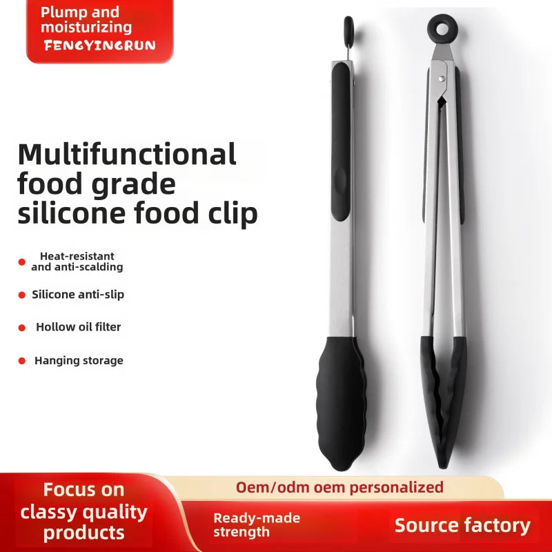 Stainless Steel Silicone Food Tongs – BBQ & Kitchen Tongs Kitchen Tongs Axl