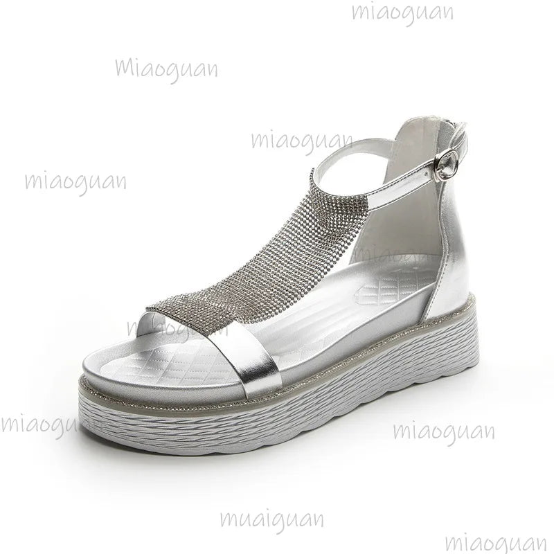 Women's Rhinestone T-Strap High Heel Gladiator Sandals High Heel Sandals Axl