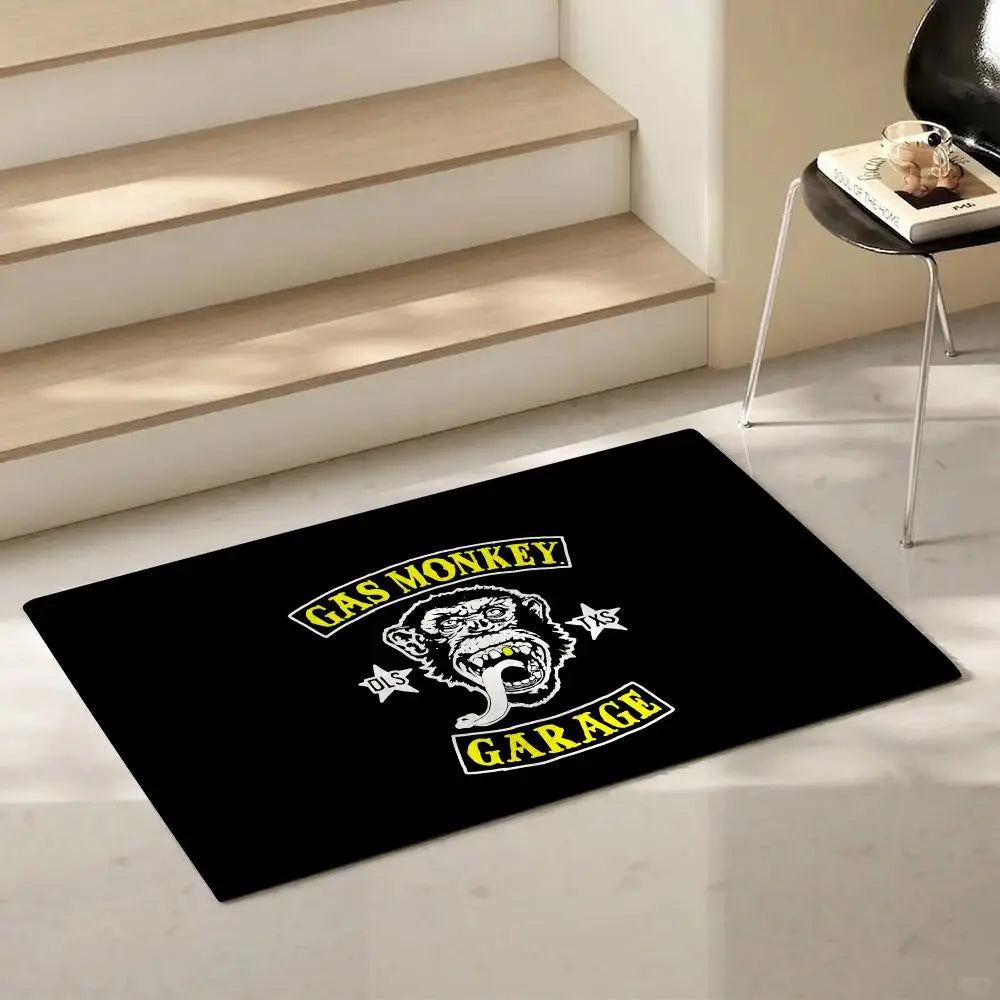 Gas Monkey Garage Flannel Floor Mat – Non-Slip Indoor Rug Indoor Floor Mat Axl