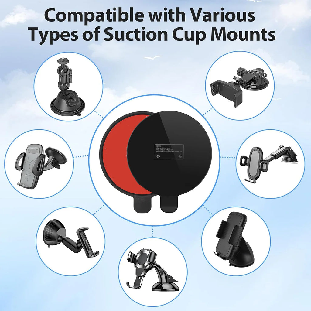 Universal Adhesive Dashboard Mounting Disk for Suction Cup Holder Car Mount Pad Axl